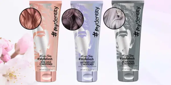 Trzy odżywki #MyRefresh: Rose Gold, Lavender Lust i Silver Pearl. Idealne, by odświeżyć kolor włosów i nadać im nowy blask.